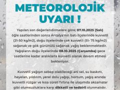 Antalya’da Kuvvetli Yağış Uyarısı! Sel, Fırtına ve Hortum Riskine Dikkat