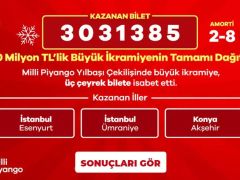 Milli Piyango Sonuçları Açıklandı
